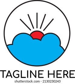 Himmellogodesign und Sonnenschein
