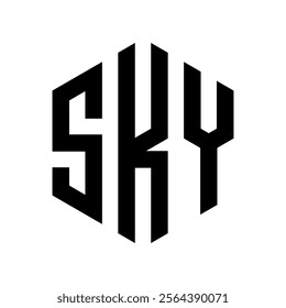 SKY logo in monogram style. Letter symbols are suitable for business and company symbols
