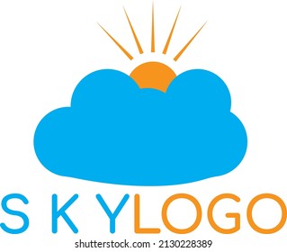 Sky logo template design vector