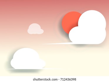The sky is made of paper. Vector