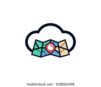 Sky Map Icon Logo Design Element