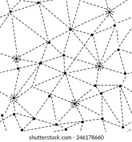 Sky map seamless pattern