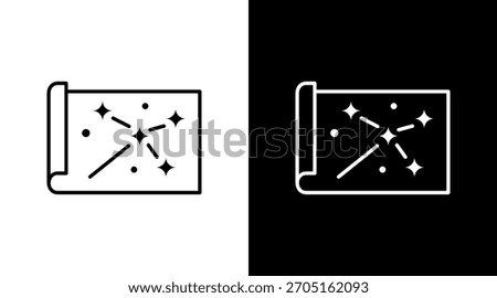Sky Map White Icon Set Design