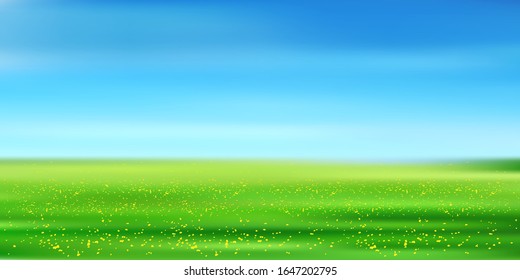 Sky meadow landscape green background