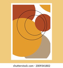 sky minimalist posters with abstract organic shapes composition in trendy contemporary collage style, Hand painted pastel color for social media stories, branding, banner.