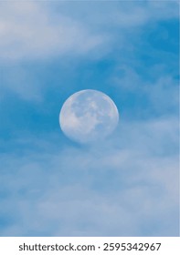sky moon night effect background blue sky background vector.