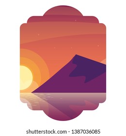 sky and mountains sunset beautiful scene