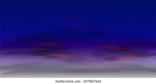 Sky Nature Landscape Background, vector illustration