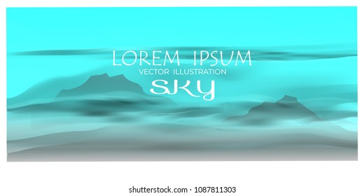 Sky Nature Landscape Background, vector illustration