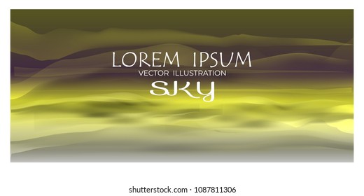 Sky Nature Landscape Background, vector illustration