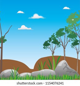 Sky nature landscape vector illustration