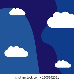 Sky night background, vector illustration