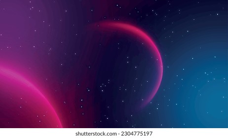 sky night blue star and pink moon
