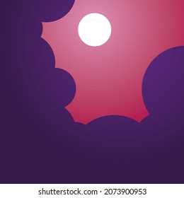 sky night cloudy vector illustration background design template 