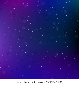 Sky night space abstract background with stars. Universe backdrop. Vector illustration