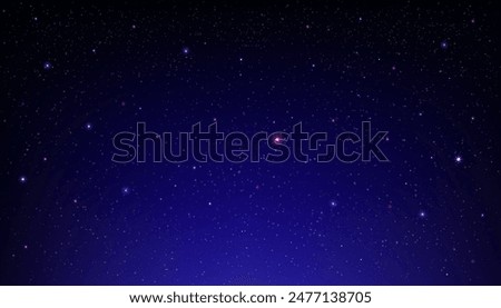 Sky night space background with star,galaxy.Ramadan dark night in blue,purple,cloud in outer light,Universe with sparkle Milky Way and shine cluster starry dusk in autumn or winter.Nature wallpaper