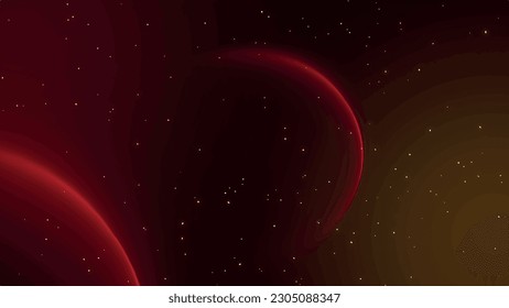 estrella de la noche del cielo y luna roja
