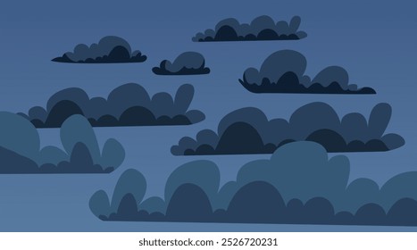 Sky night sunset concept. Vector flat graphic design illustration