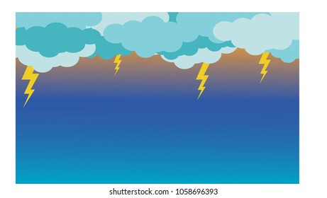 The sky is overcast and stormy vector