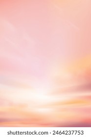 Sky Pink,Yellow Background,Sunset abstract Soft fluffy cloud,Cartoon Morning Summer Sky Orange pastel,Fantasy dramatic soft Sunrise in Autumn,Vector illustration fantasy mystic blur sunright in Winter