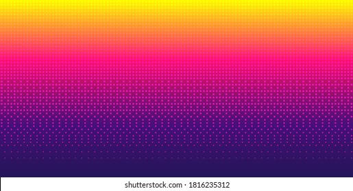 Sky pixel background gradient. Seamless pattern. Retro 8-bit game wallpaper. Bright vector backdrop.