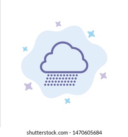 Sky Rain, Cloud, Nature, Spring Blue Icon on Abstract Cloud Background. Vector Icon Template background