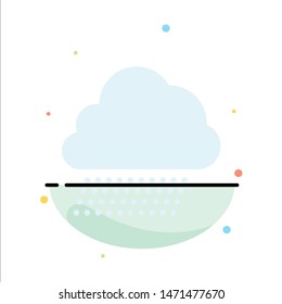 Sky Rain, Cloud, Nature, Spring Abstract Flat Color Icon Template