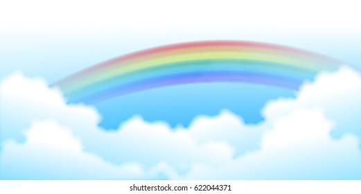 Sky Rainbow Landscape Background