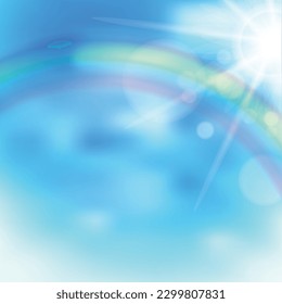 fondo del paisaje de la primavera arcoiris