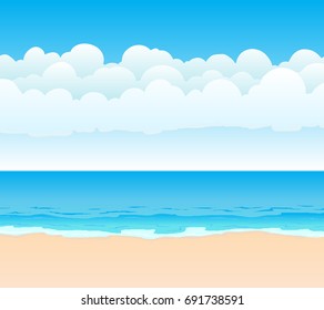 Sky and sand vector drawn background