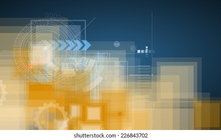 Sky save technology concept. Virtual power of business concept