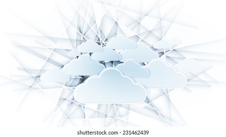 Sky save technology concept. Virtual power of business concept