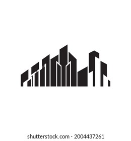 Sky Scraper Building Logo Design Vector Template