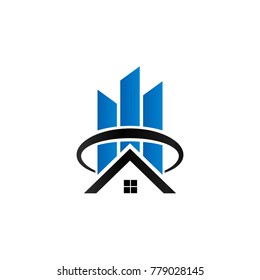 Sky scrapper and house logo 