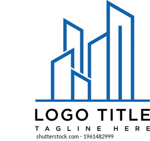 Sky Scrapper Logo - Real Estate - Property Logo - Building - Roof Logo- House  Vector  Illustration