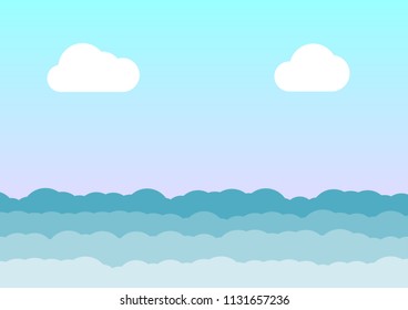 Sky and sea vector background