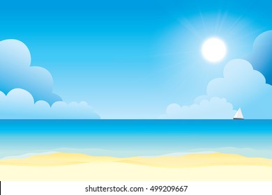 Cielo y mar. Ilustración del vector