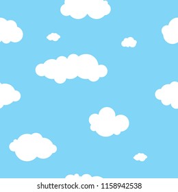  Sky seamless pattern, vector illustration. - Shutterstock ID 1158942538