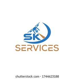 plantilla de diseño del logotipo de servicios Sky