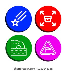 sky simple icons set. Contains such icons as Shooting star, Sending, Algarve, Wind, can be used for web, mobile and logo