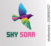 A sky soar logo design vector illustration