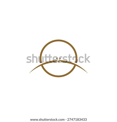 Sky star horizon vector logo design