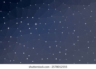 Sky Star Polygon Dot Abstract Background Vector