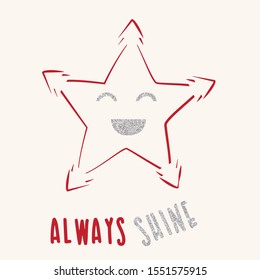 ilustraciones artísticas de la línea de la cara de la estrella del cielo