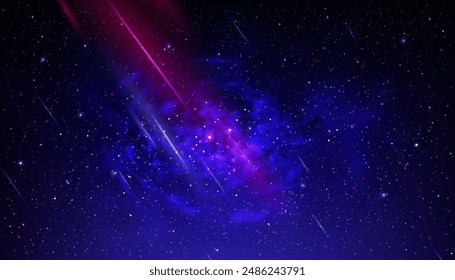 Sky Starry Universe Background,DarkBlue Sky Galaxy Space,Cloud with Nebula and Stars in Winter Night,Nature Stardust field in deep universe, Milky way galaxy