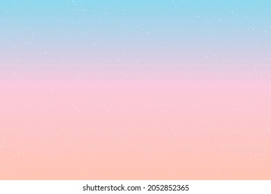 Sky And Stars Background. Blue And Pink Pastel Space Background. The Twinkling Night Sky. Vector Background.