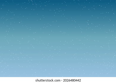 Sky and stars background. Blue space background. The twinkling sky. Vector background.