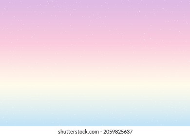 Sky and stars background. Rainbow pastel space background. The twinkling night sky. Vector background.