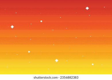 Sky with stars.background in pixel art. Vector illustration.