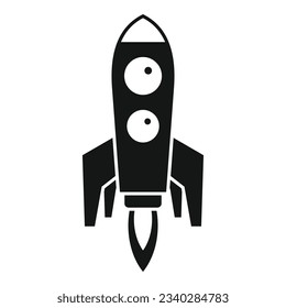 Sky start icon simple vector. Fire ship. Future crash